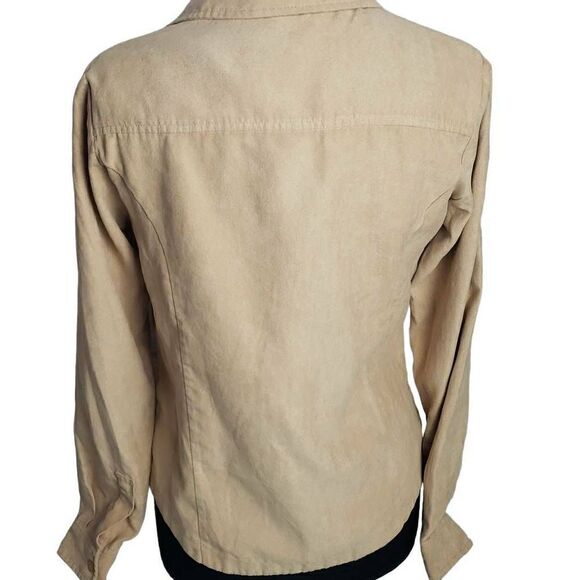 Tan Button Down Longsleeve Shirt - Picture 6 of 12